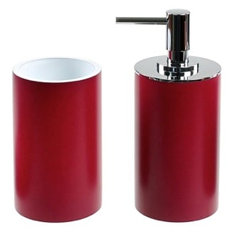 Red Bathroom Accessory Sets / Bathroom accessories set, 6 pieces